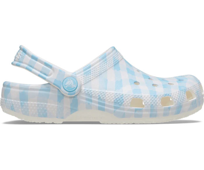 Classic Gingham Clog - white/blue