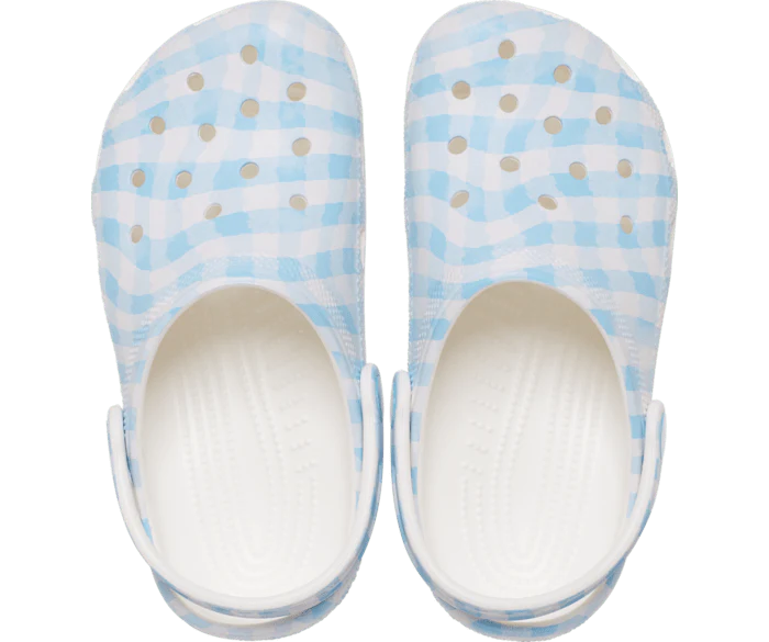 Classic Gingham Clog - white/blue