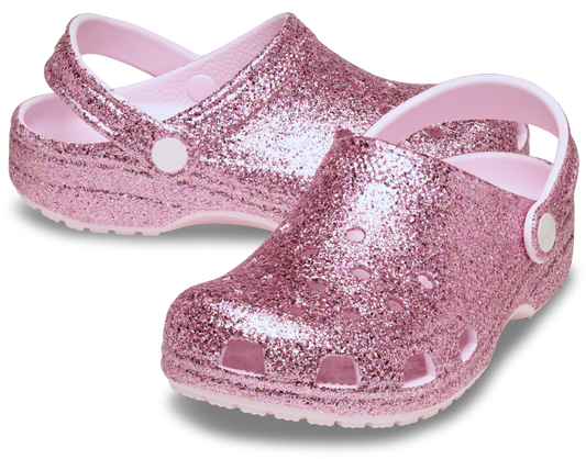 Classic Chunky Glitter Clog Toddler - pink milk