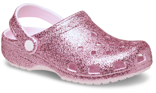 Classic Chunky Glitter Clog Toddler - pink milk