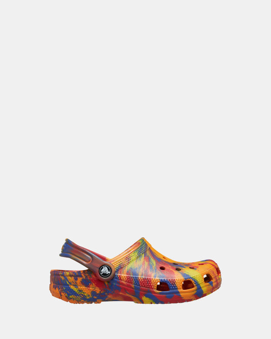 Classic Marbled Clog Toddler - orange zing/multi