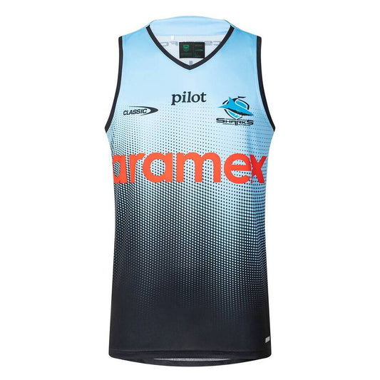 Sharks Training  Singlet 2025 - sky