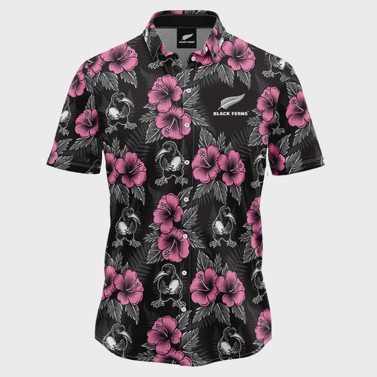 NZ Black Fern Womens Hawaiian Shirt