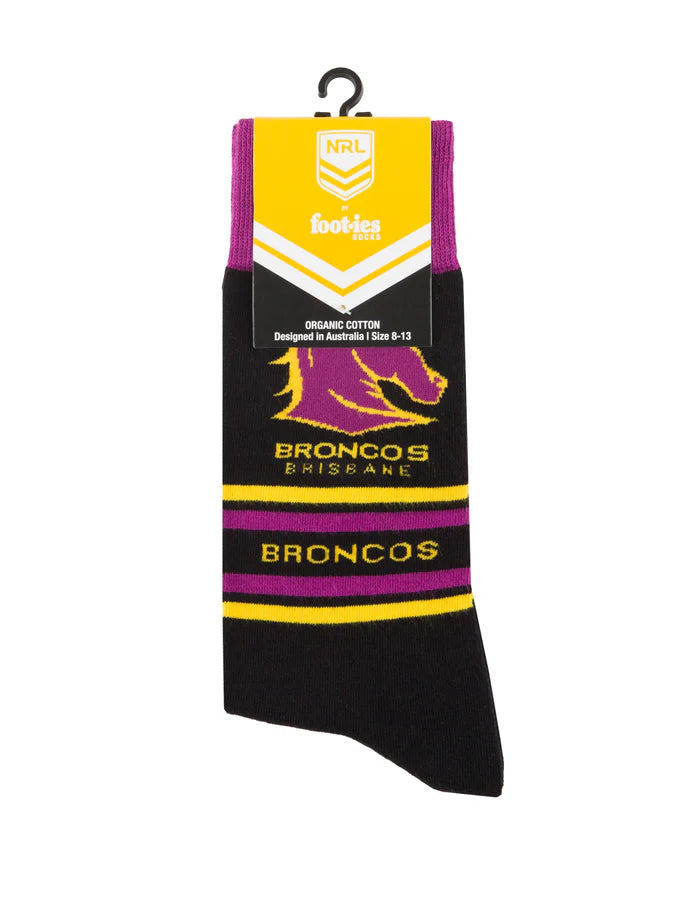 Broncos Footies Socks  - black