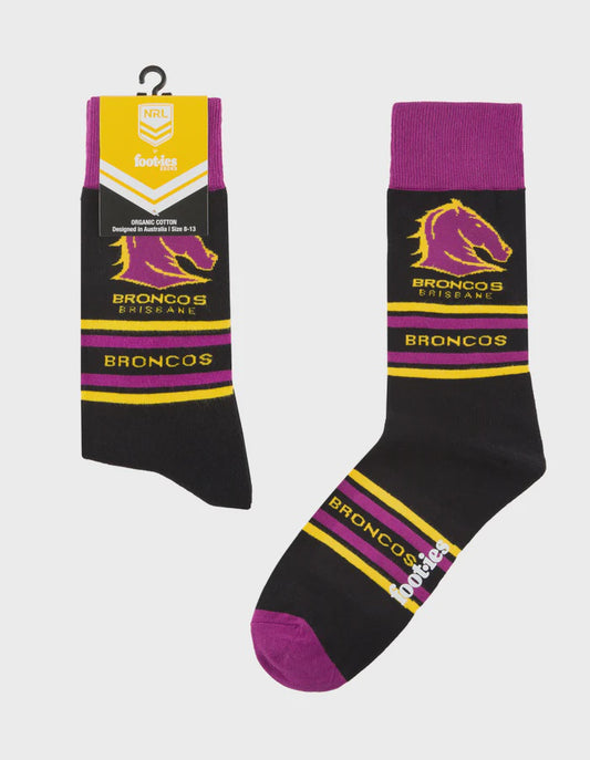 Broncos Footies Socks  - black