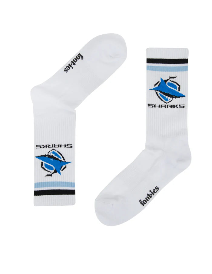 Sharks Footies Logos Sneaker Socks - 2 Pack