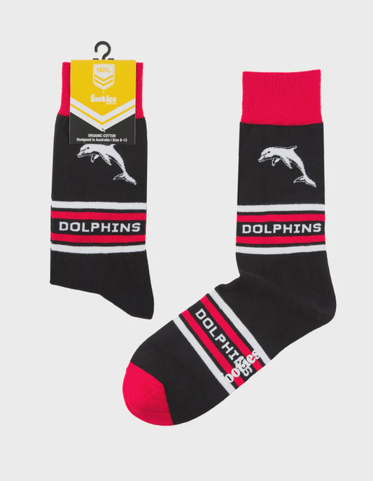 Dolphins Footies Sock - black