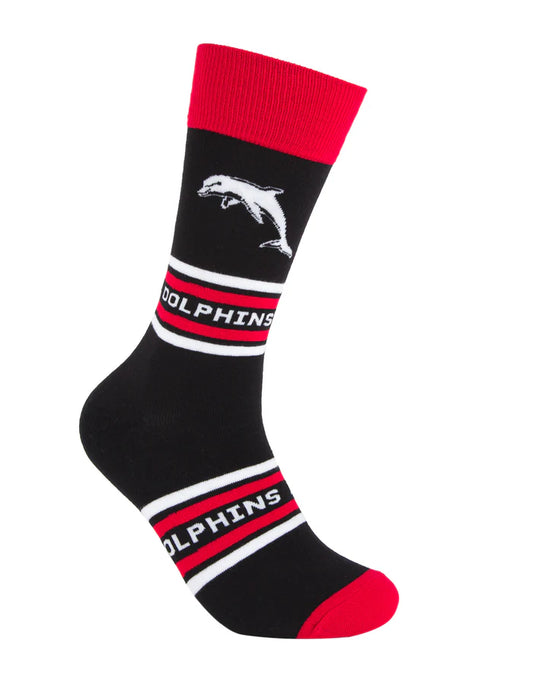 Dolphins Footies Sock - black
