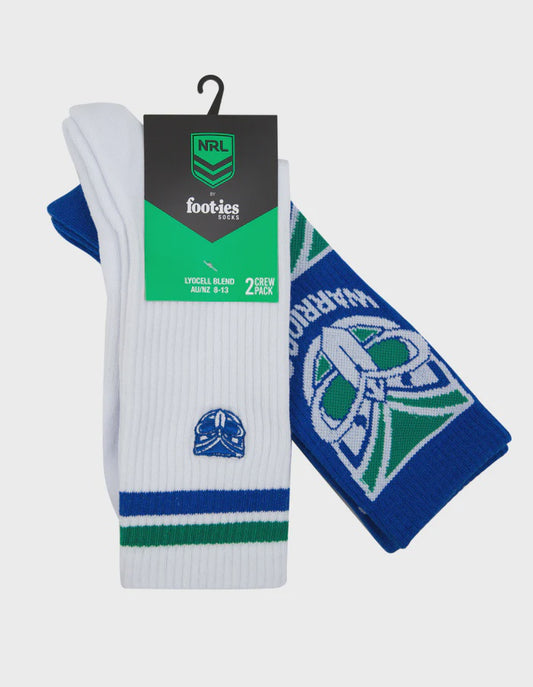 Warriors Footies Embroidered Sneaker Socks - 2 Pack