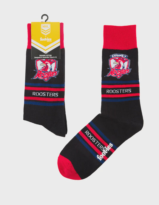 Roosters Footies Sock - black