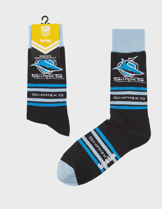 Sharks Footies Socks - black