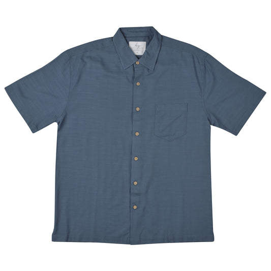 Bamboo Shirt Plain - blue steel