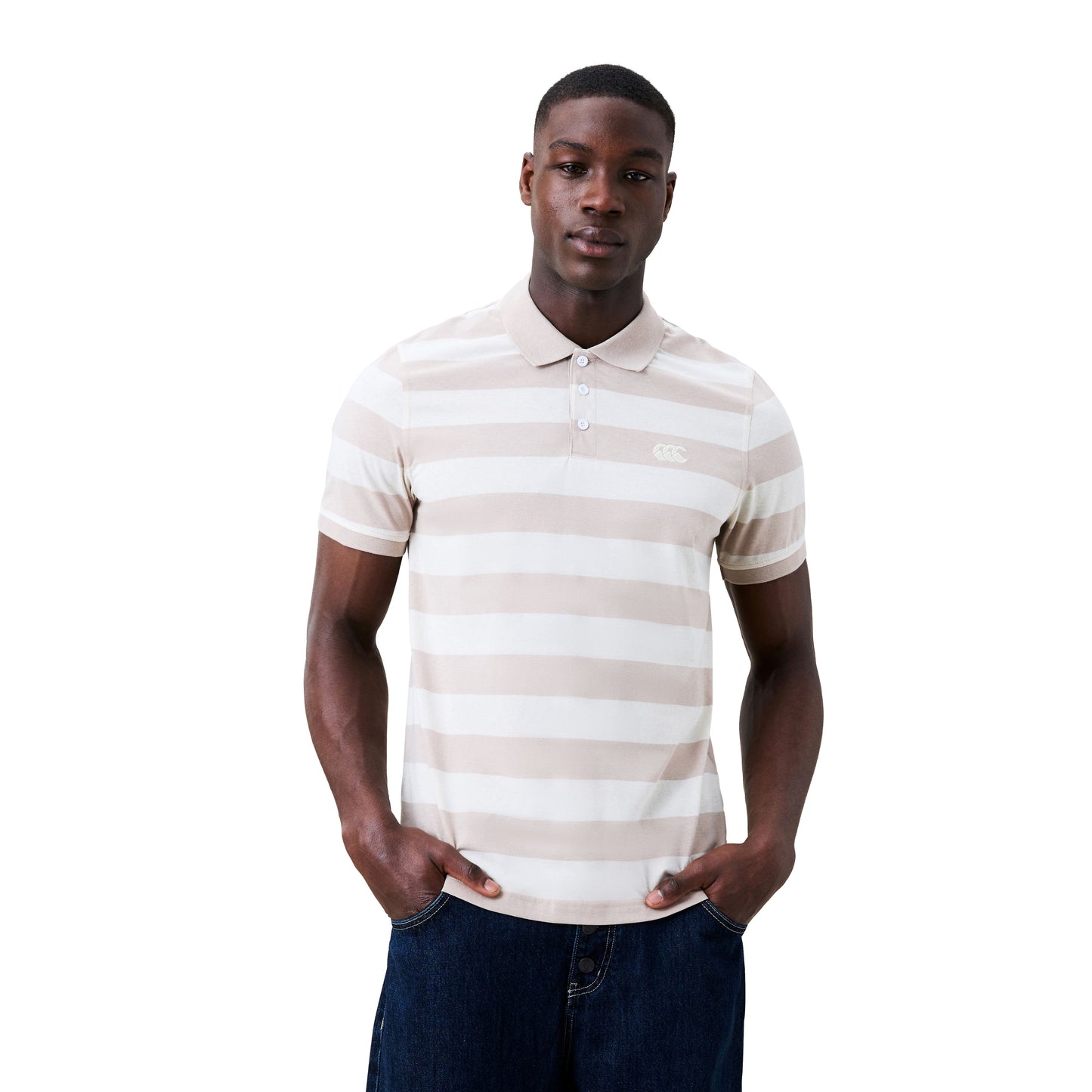 Yarn Stripe Polo - moonbeam