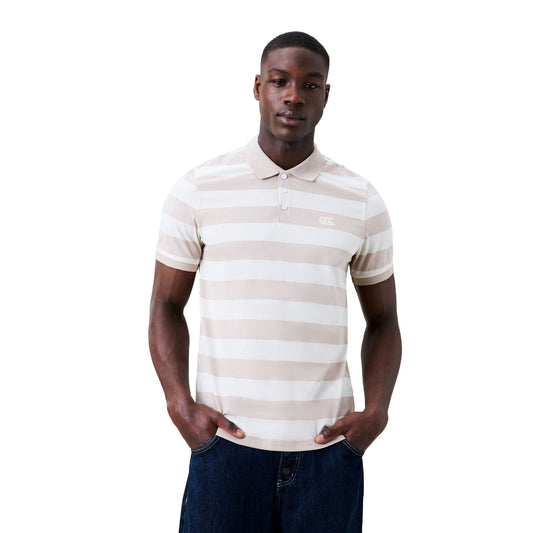 Yarn Stripe Polo - moonbeam