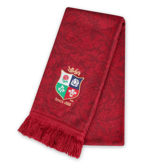 British & Lions Supporters Scarf 2025 - red dahlia