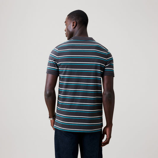 Yarn Dye Stripe Polo - raven