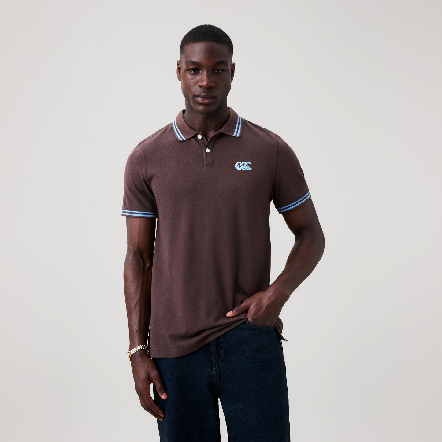 Solid Dye Yarn Polo - bracken