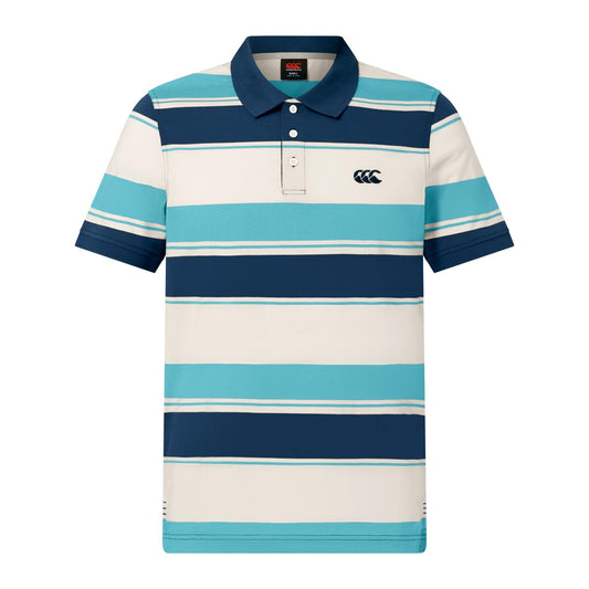 Yarn Stripe Polo - storm blue