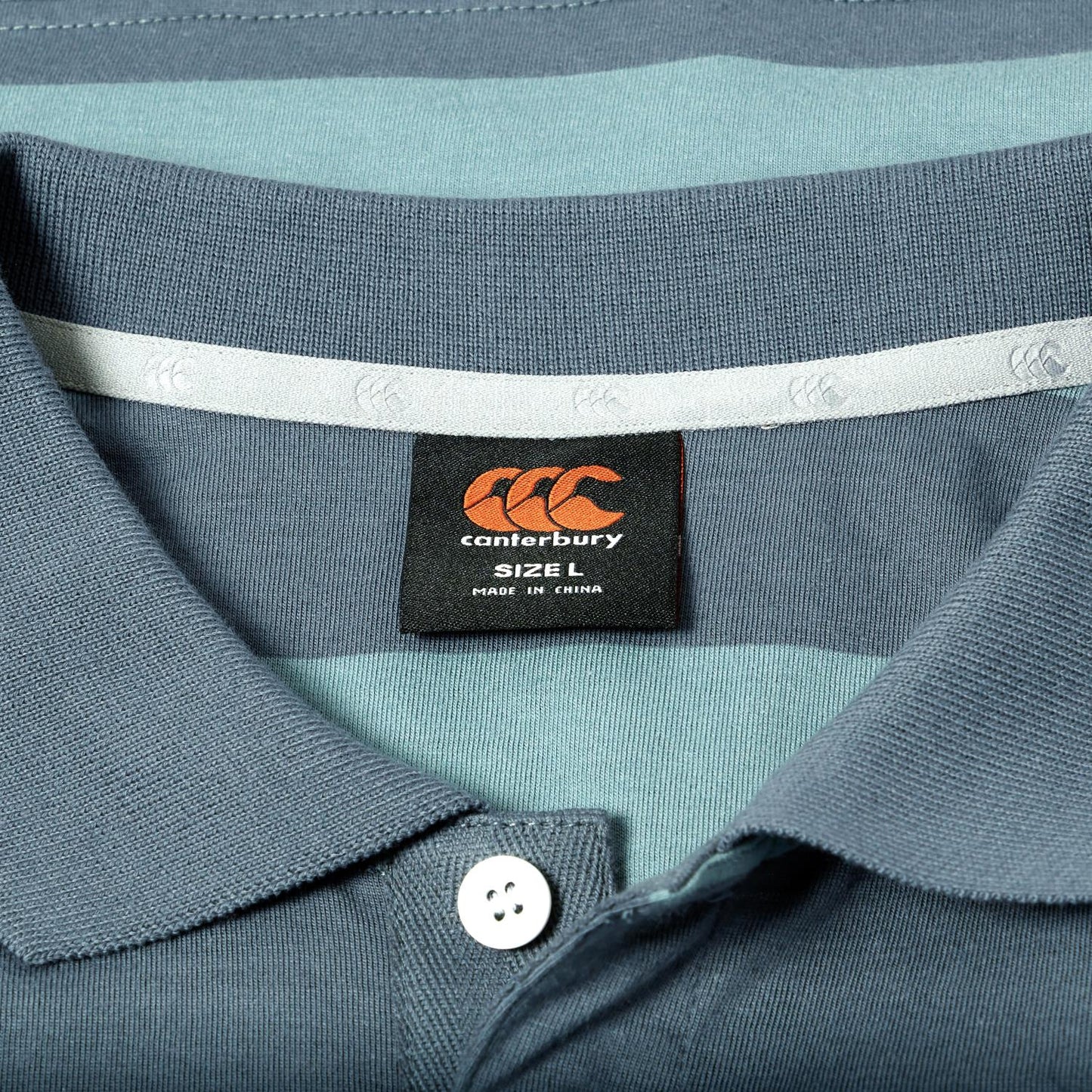 Yarn Stripe Polo - stormy sea