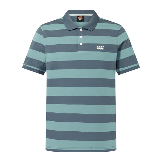Yarn Stripe Polo - stormy sea