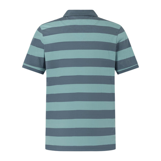 Yarn Stripe Polo - stormy sea