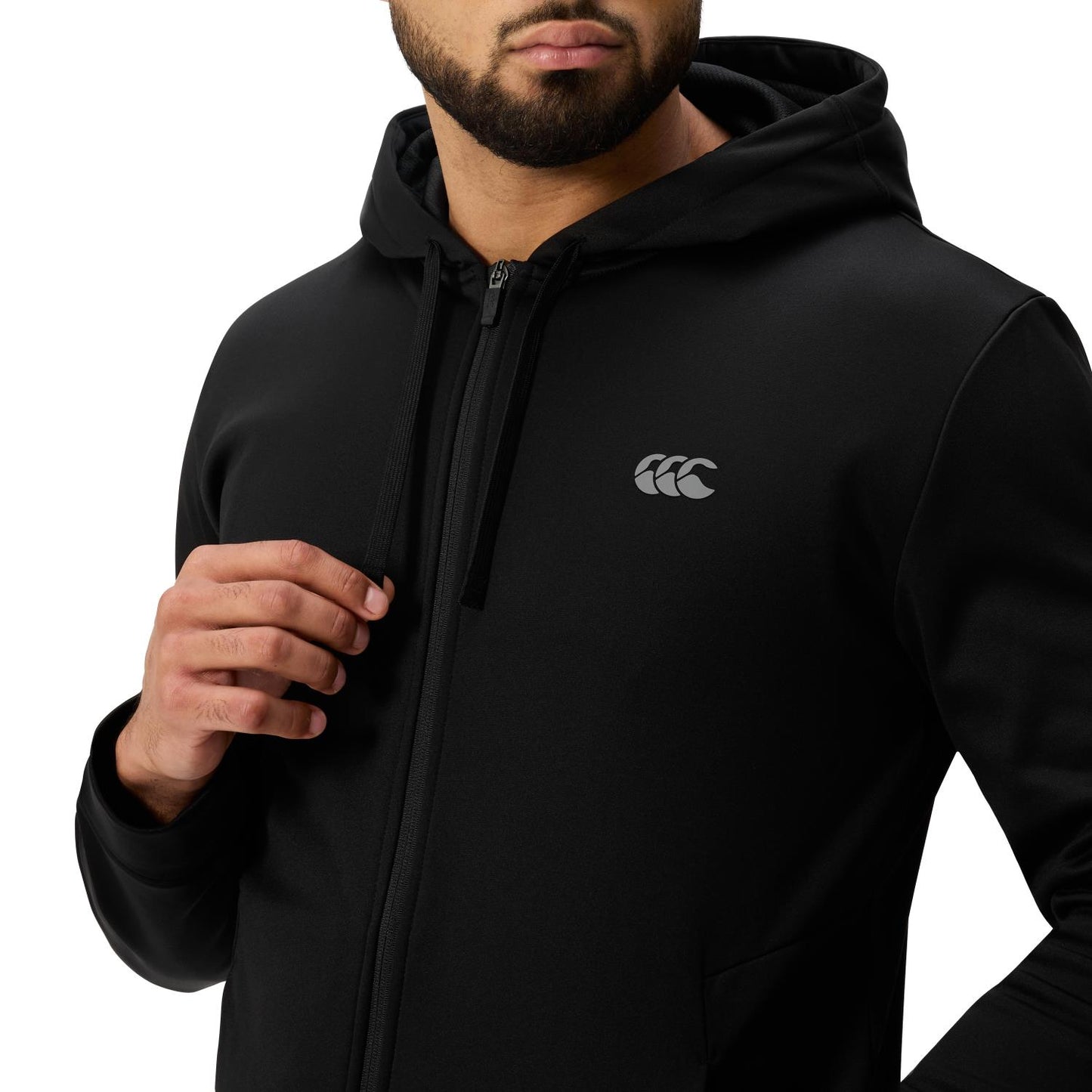 Tempo Knit Full Zip Hoodie - black