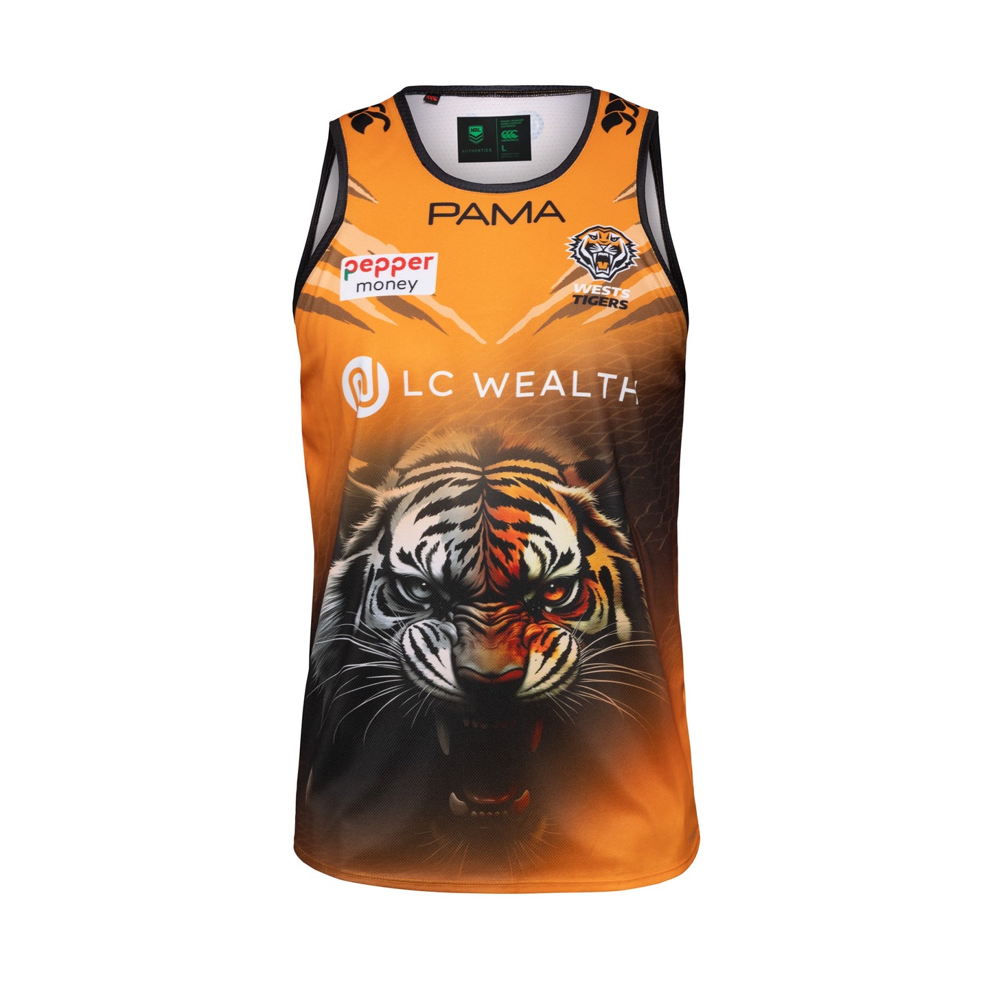 West Tigers Training Singlet 2026 - orange