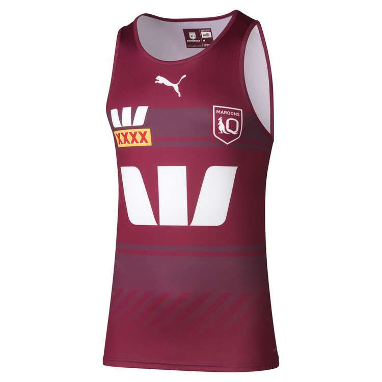 SOO QLD Training Singlet 2025 - burgandy