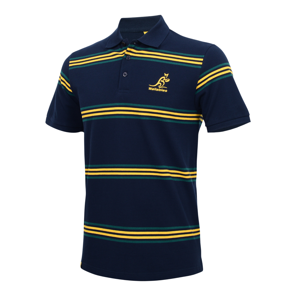 Wallabies Stripe Pique Polo