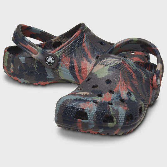 Classic Marbled Clog - black sand/multi