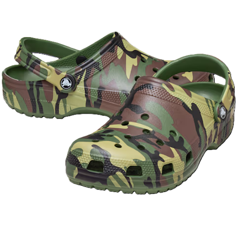 Classic Camouflage Clog - army green/multi