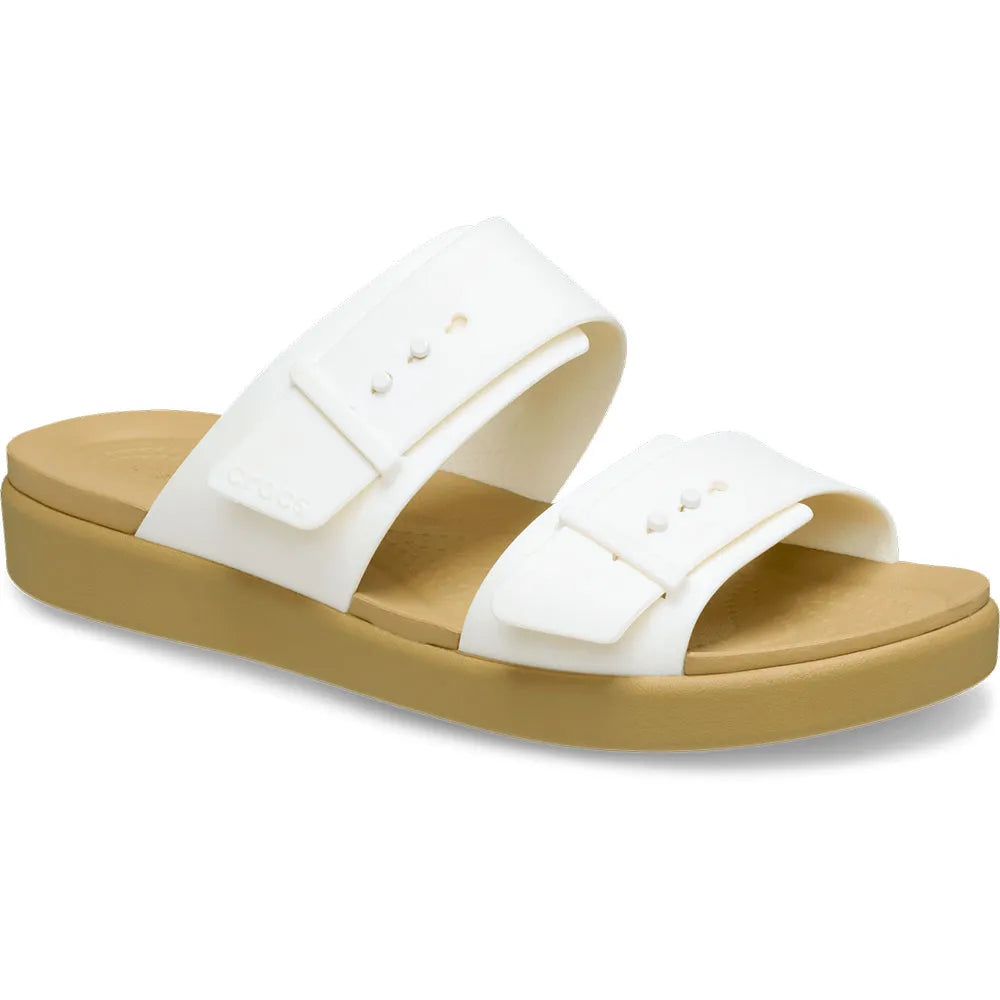 Brooklyn Buckle Low Sandal - chalk/tan