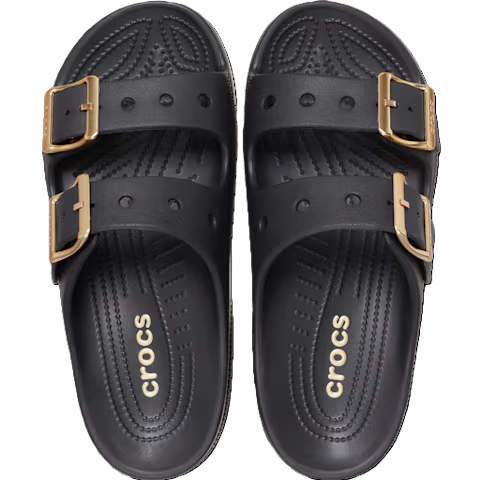Saturday Metallic Buckle Sandal - black
