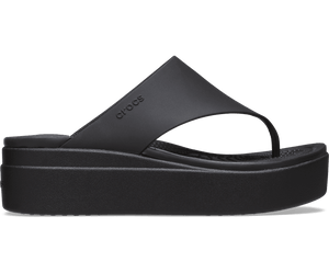 Crocs Platform flip flops in black