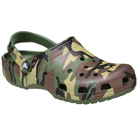 Classic Camouflage Clog - army green/multi