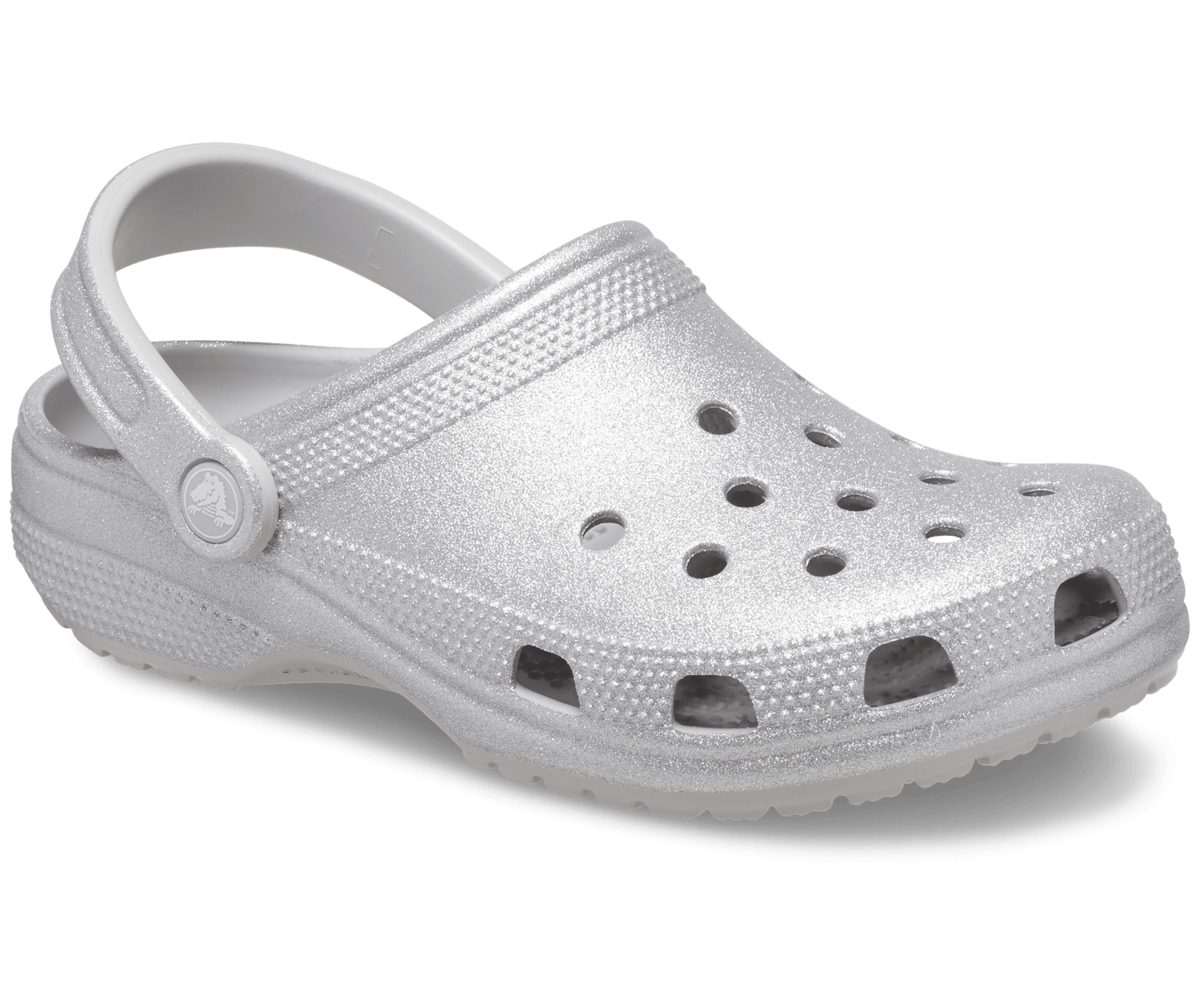 Classic Glitter Clog - silver glitter