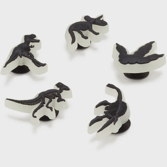 Jibbitz Glow In The Dark Dino - 5 pack