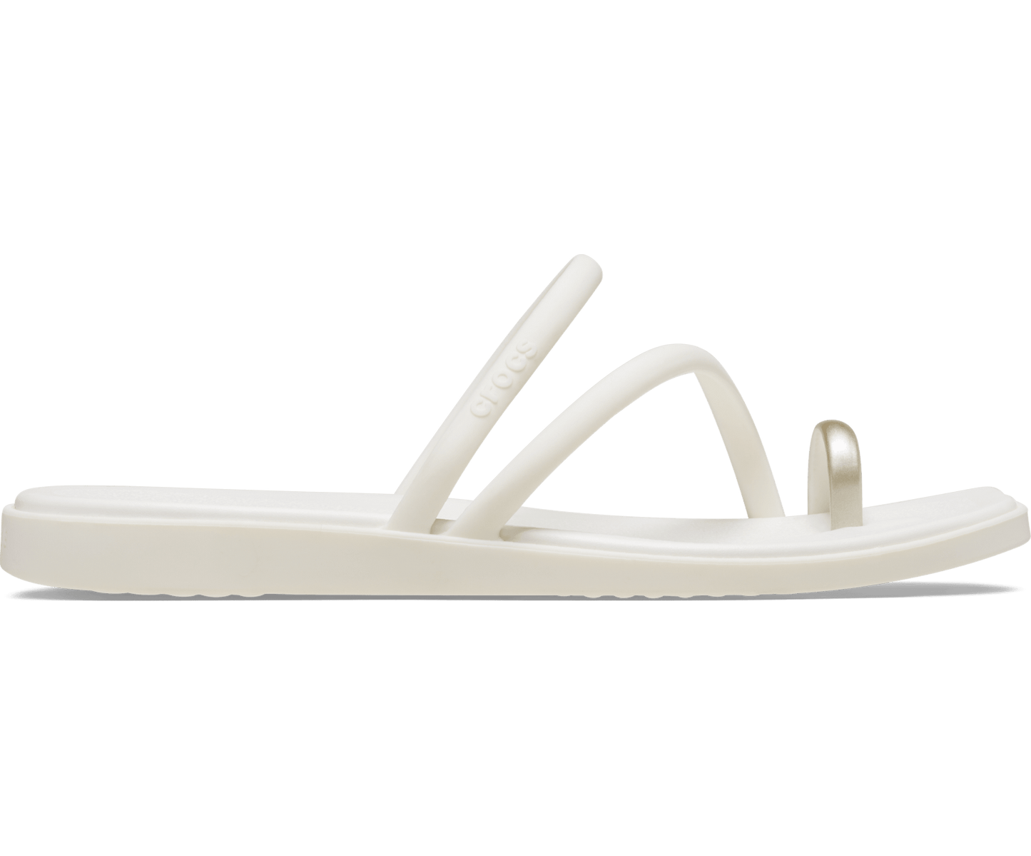 Miami Metallic Toe Loop Sandal - chalk