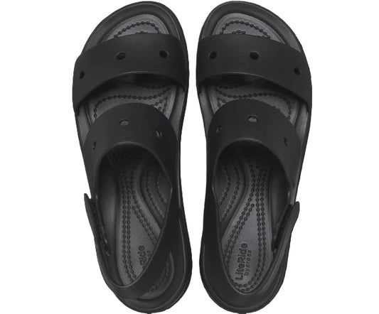 Pair of black sandals on a transparent background