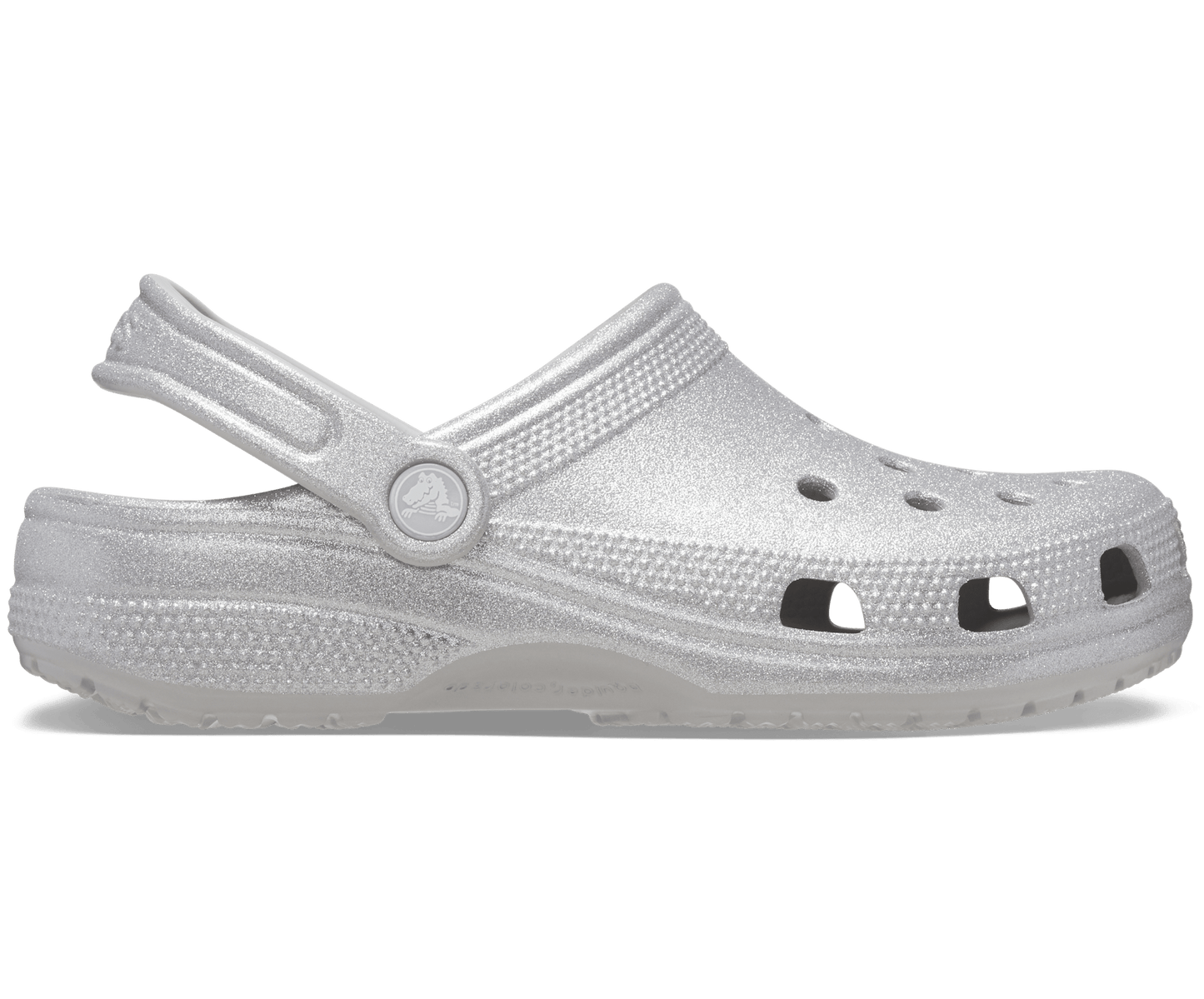 Classic Glitter Clog - silver glitter