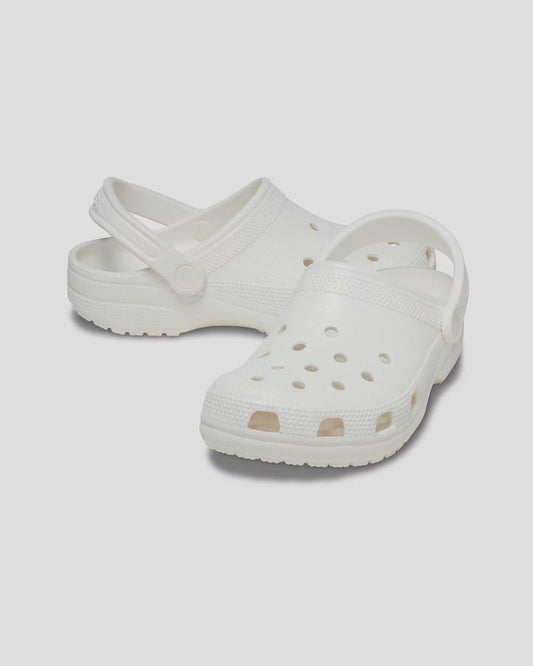 Classic Glitter Clog - white