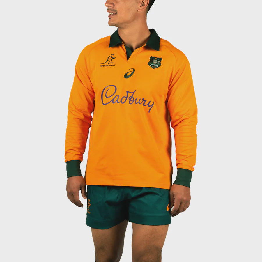 Wallabies Traditional Home LS Jersey 2024-The Rugby Shop Darwin