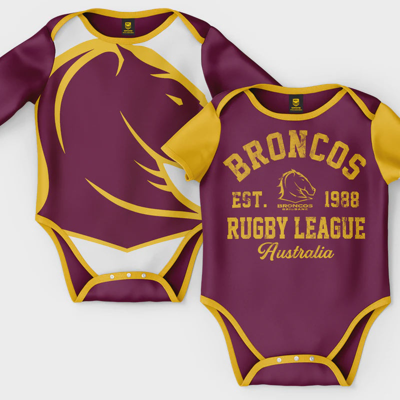 Broncos Bodysuit 2pc Gift Pack - The Rugby Shop Darwin