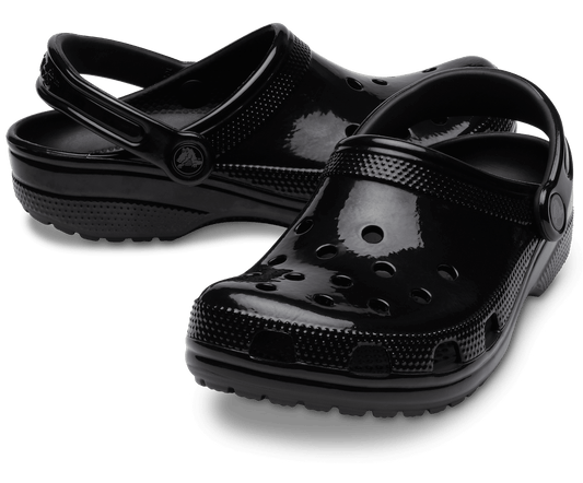 Classic High Shine Clog - black