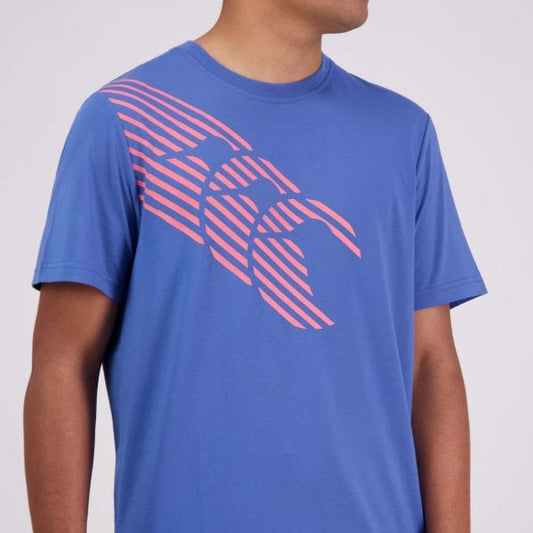 Stripe CCC Tee - bright cobalt