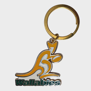 Wallabies Metal Logo Keyring